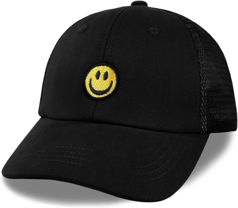 SONMONY Store Smile Face Toddler Baseball Cap Boy Baseball Hats Kids Washed Funny Hats Adjustable Cute Caps for 3-12 Years… - Image 1